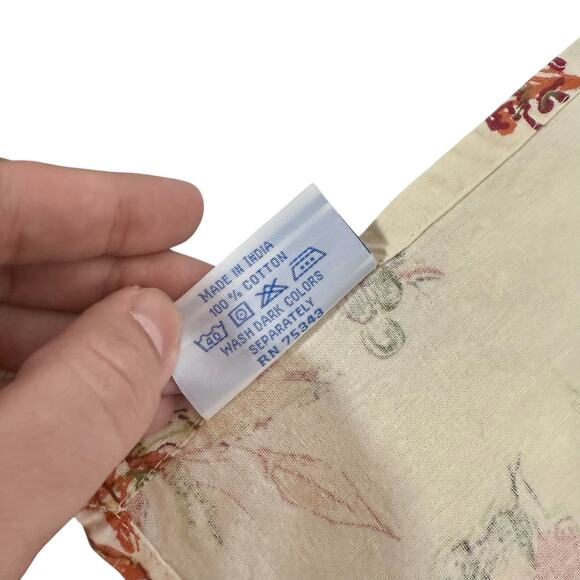 April Cornell Set 4 of Beige Fall Leaves 100% Cotton Cloth Napkins Autumn Decor - Picture 5 of 5